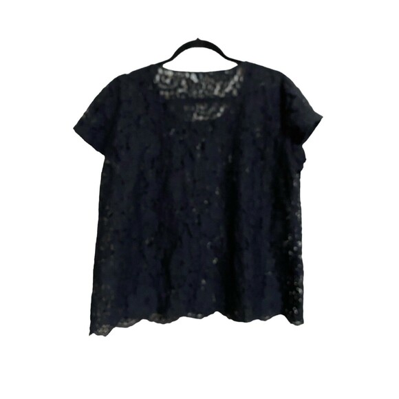 Van Heusen Black Lace Top Size XL - Picture 1 of 3